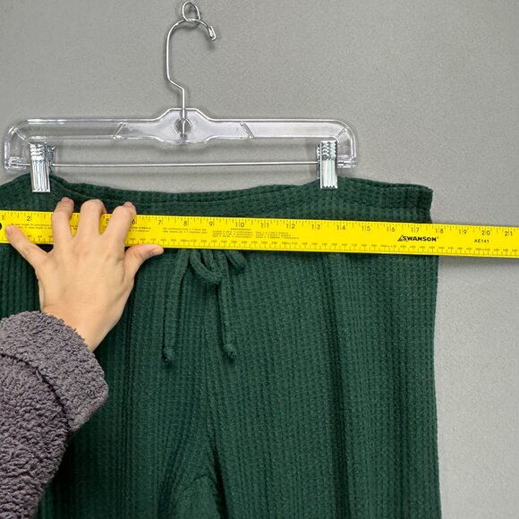Beyond Yoga Living Easy Waffle Knit Pant XL Green Stretch Drawstring Pants - Picture 5 of 11
